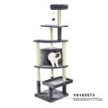 Modern Elegance Tall Pet Furniture Plush House Sisal